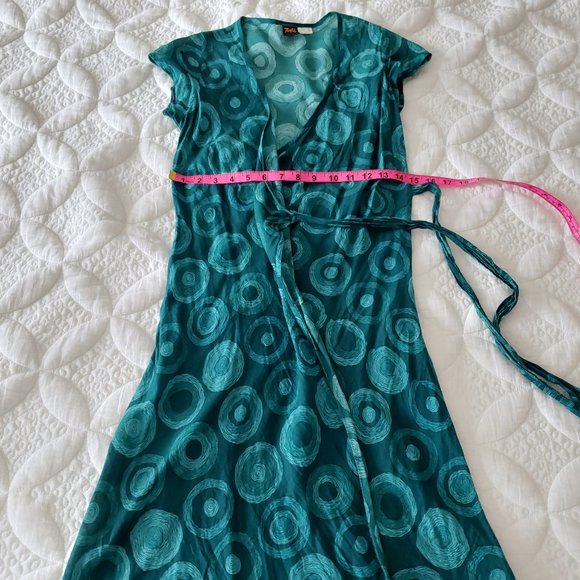 Blue Wrap Dress - Picture 3 of 5